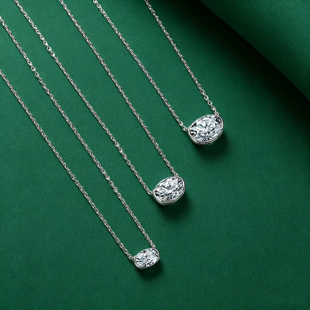FCGJHW 1-3CT Half Bezel Set Ov - Bezels Set Pendant ulasan dan harga