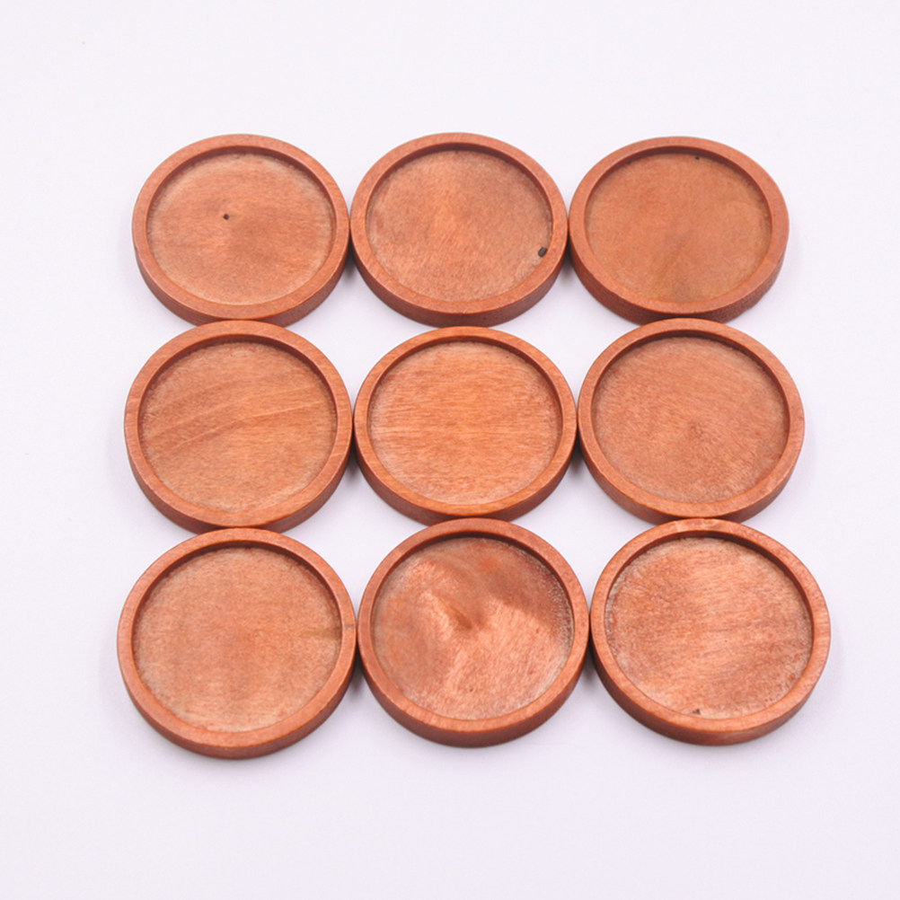 20Pcs Round Wood Jewelry Trays - Resin Crafts Diy ulasan dan harga