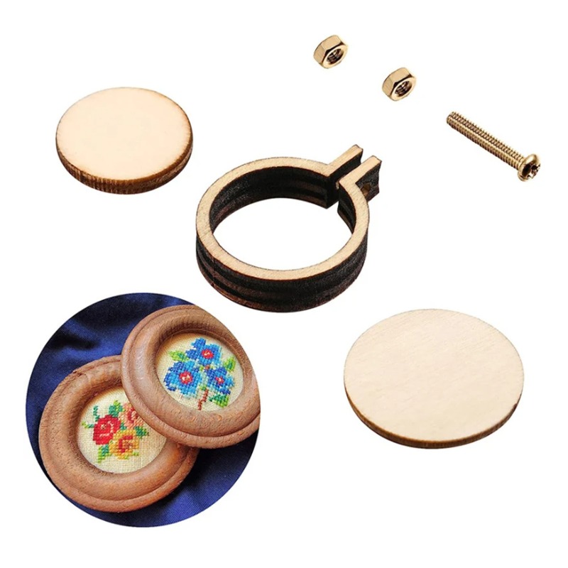 1/3/5pcs Wood Embroidery Hoop  - Wood Ring Blank ulasan dan harga