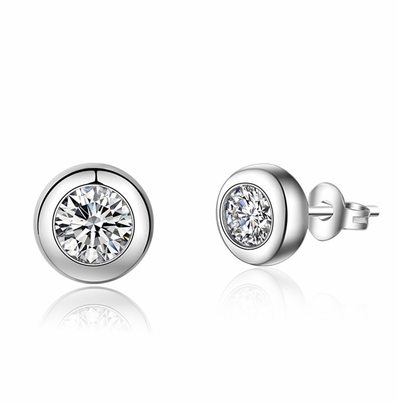 D Color Moissanite Bezel Stud  - Bezels Set Pendant ulasan dan harga