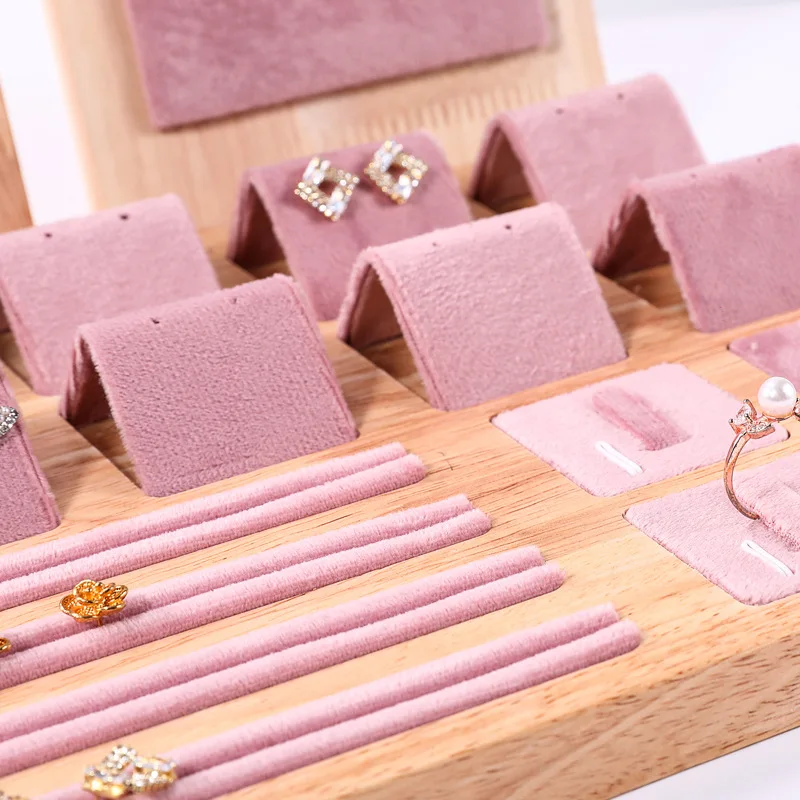 Jewelry Display Tray Necklace  - Wood Ring Blank ulasan dan harga