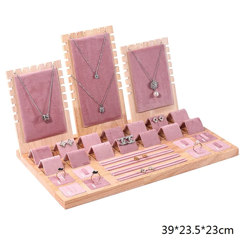 Jewelry Display Tray Necklace  - Wood Ring Blank ulasan dan harga