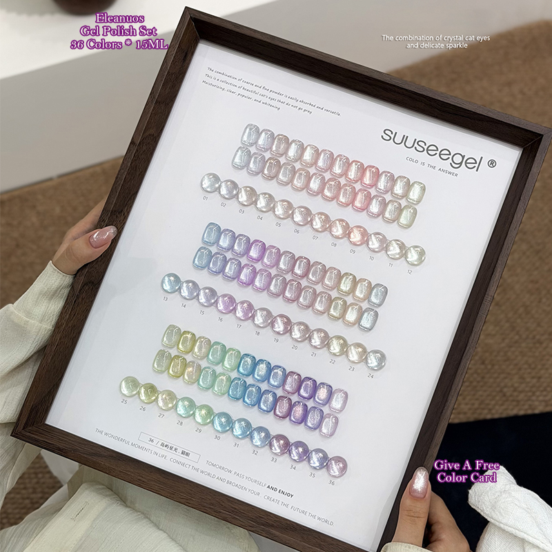 36 Colors Cat Eye Gel Polish S - Resin Glitter Pack ulasan dan harga