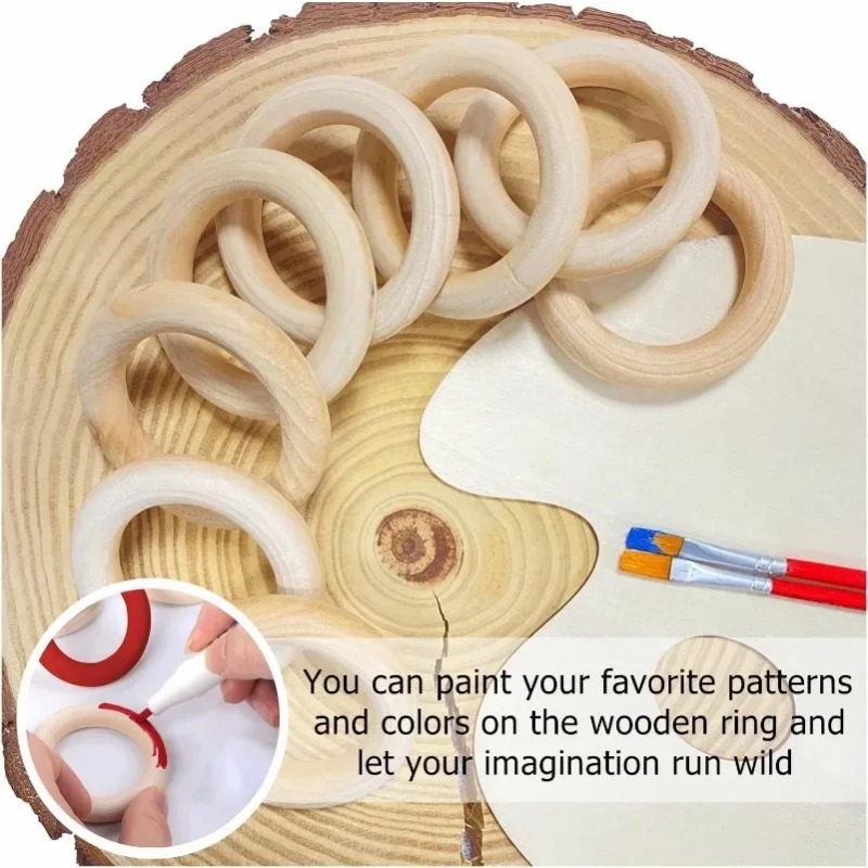 Unfinished Wood Rings Smooth N - Wood Ring Blank ulasan dan harga