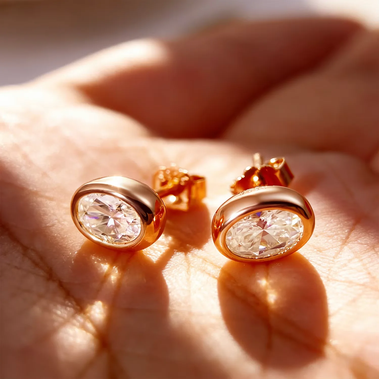 QIBAOKU Bezel Set Oval 3ct Moi - Bezels Set Pendant ulasan dan harga