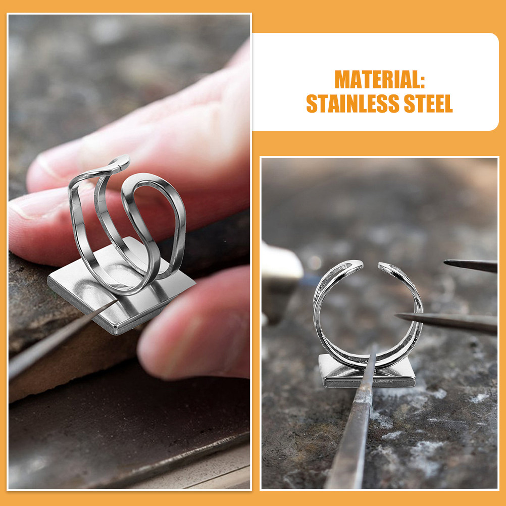 4Pcs Metal Ring Blanks Stainle - Resin Crafts Diy ulasan dan harga